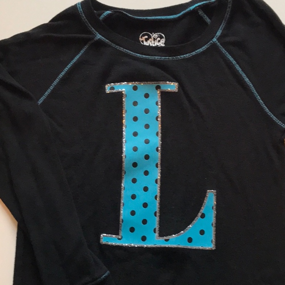 Adorable initial “L” tee from Justice
